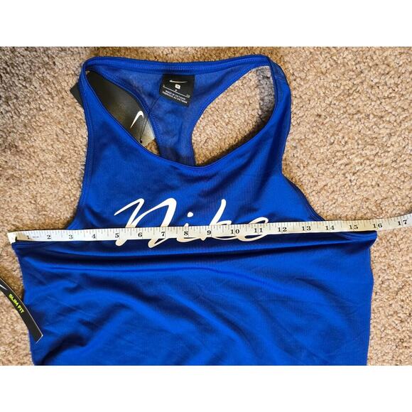 Nike Royal Blue Slim Fit Racerback Tank Top - Picture 8 of 9